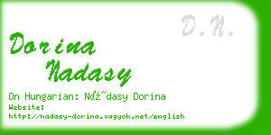 dorina nadasy business card